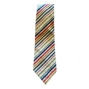 Vintage Armando Collection Striped Pattern Mens Neck Tie
Blue Red Tan